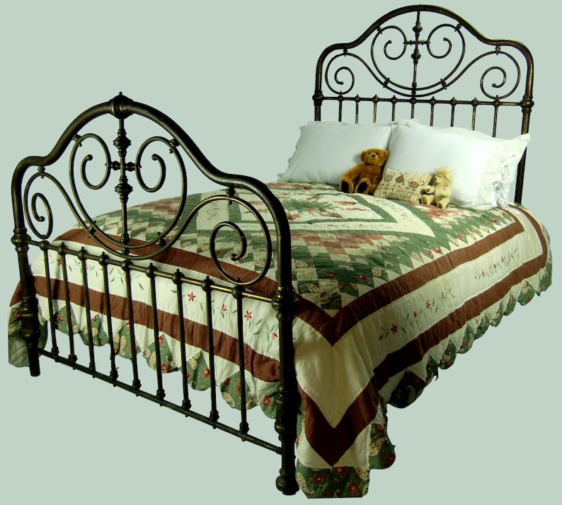 steel bed antique brass bed double bed farmhouse bed old full size bed