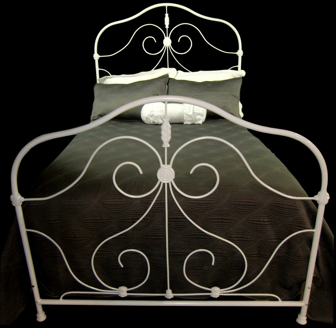 Full Antique Cast Iron Bed Cast Iron Bed Wrought Iron Bed Etsy