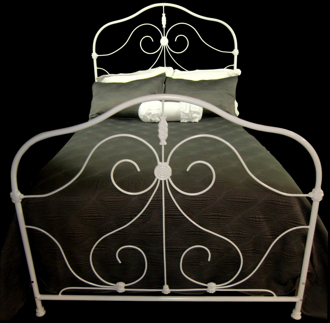 Full Antique Cast Iron Bed Cast Iron Bed Wrought Iron Bed Etsy