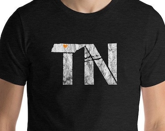 I Love Nashville Tennessee State Outline Shirt