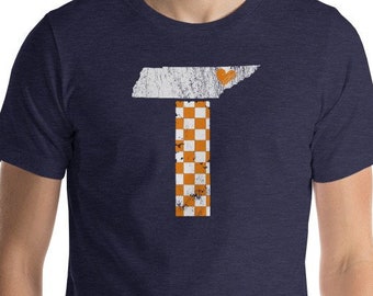 Lindo Tennessee Checkerboard Amor Knoxville Camisa