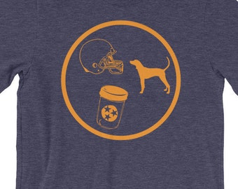 Tennessee State Flag Cute Football Fan Gift Tee Shirt