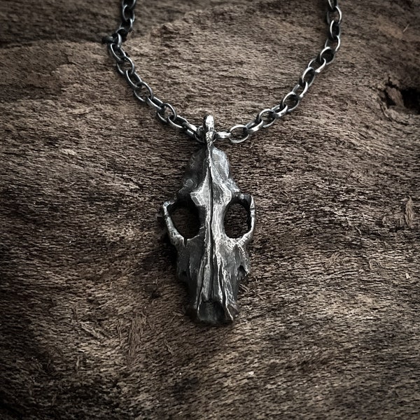 Le pendentif tête de mort de loup - collier tête de mort de loup, totem de loup, Ulfheðinn