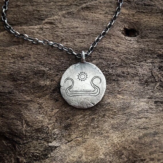 The Viking Ship Pendant Viking Necklace Viking Jewellery Petroglyph