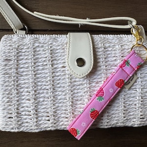 Handmade Strawberry Fabric Keychain | Cute Fruit Key Ring | Colorful Summer Accessory | Perfect Gift for Fruit Lovers