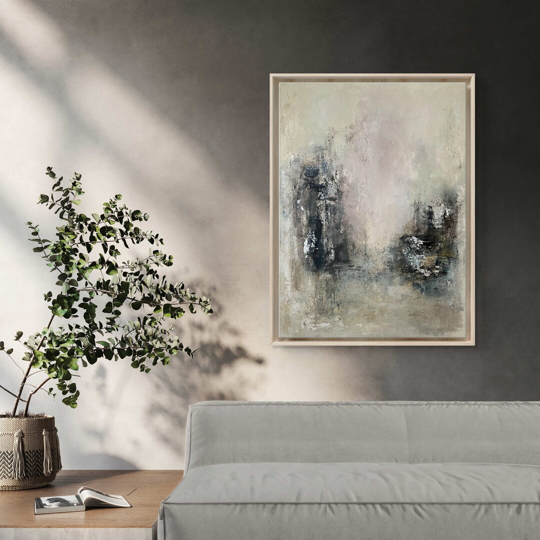 Beige Gray Painting Abstract Extra Large Textured Wall Art Original ...