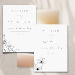 Paquete de cartas del día de la boda (marido y esposa)