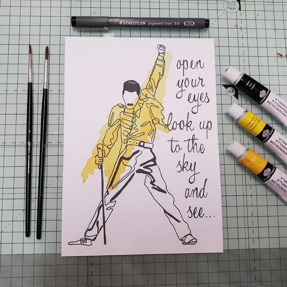 All i want for christmas lyrics Freddie Mercury print available in my Etsy!