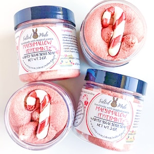 Marshmallow Peppermint | Whipped Sugar Scrub Soap | Sugar Whip | Exfoliating | Bath Soap | Bath and Body | Foaming Body Scrub | Peppermint