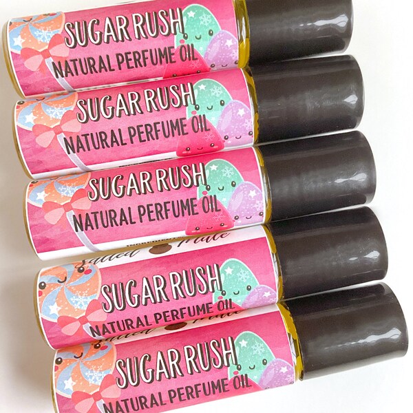 Sugar Rush | Natural Perfume Oil | Candy Scent | Vegan | Bath and Body | Roller Ball Perfume | Fragrance Roll On | Vanilla