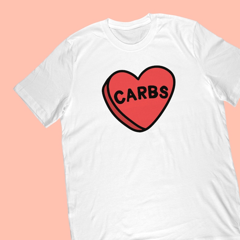 I Love Food T Shirt White Tee Foodie Funny Joke Cute Red Love Heart Slogan