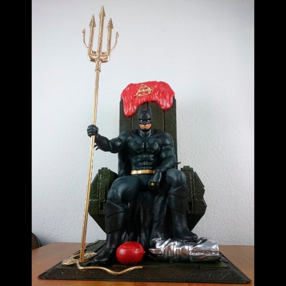 batman on throne statue for sale