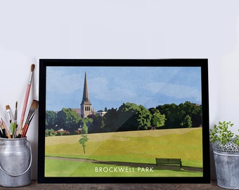 Brockwell Park - Giclée Art Print - South London Poster