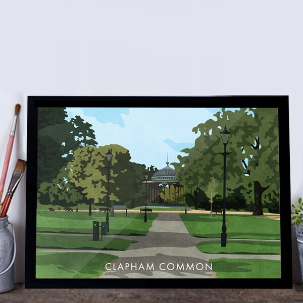 Clapham Common SW4 - Giclée Art Print - South London Poster