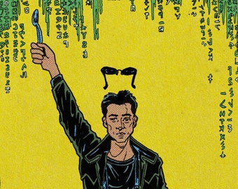 The Magician Tarot Art Print - Keanu Reeves as Neo -  The Matrix