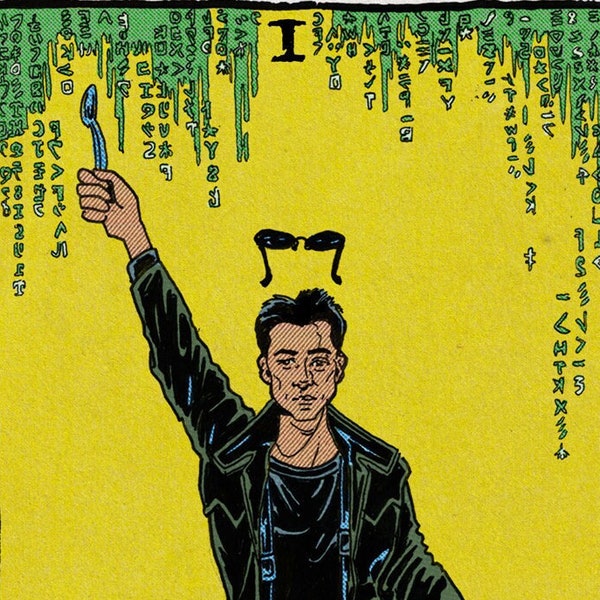The Magician Tarot Art Print - Keanu Reeves as Neo -  The Matrix