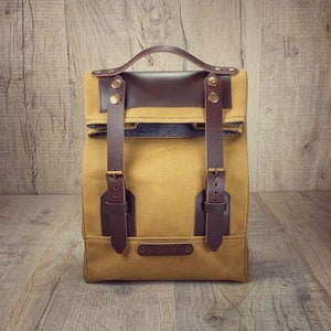 bolsa de almuerzo de lona encerada para homens, bolsa de almuerzo moderna para o trabalho, bolsas de almuerzo de lona encerada de moda