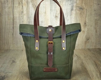 Women's Waxed Lunch Bag, Waxed Lunch Bag, Waxed Canvas Work Bag