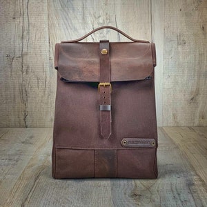 Bolsa de lona encerada para comida, bolsa de hombre para el trabajo