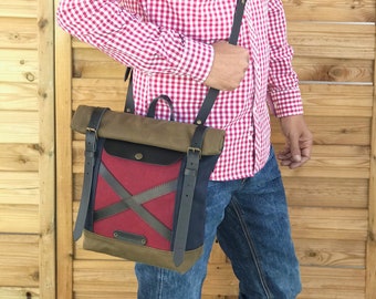 Mittelgroße Cross-Body-Handtasche, Designer-Damenhandtasche, wasserdichter Canvas-Messenger
