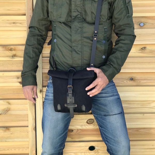 Waxed Messenger Bag Etsy