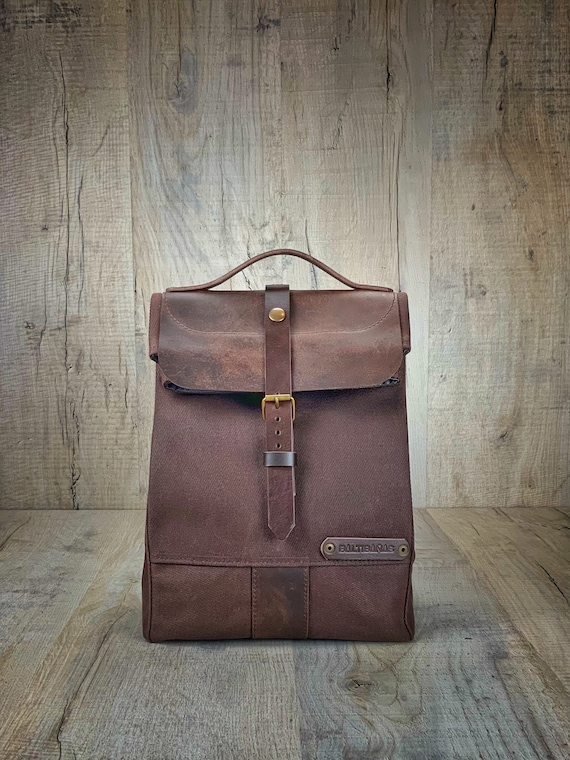 Waxed Canvas Bag for Food Men's Bag for Work - Etsy