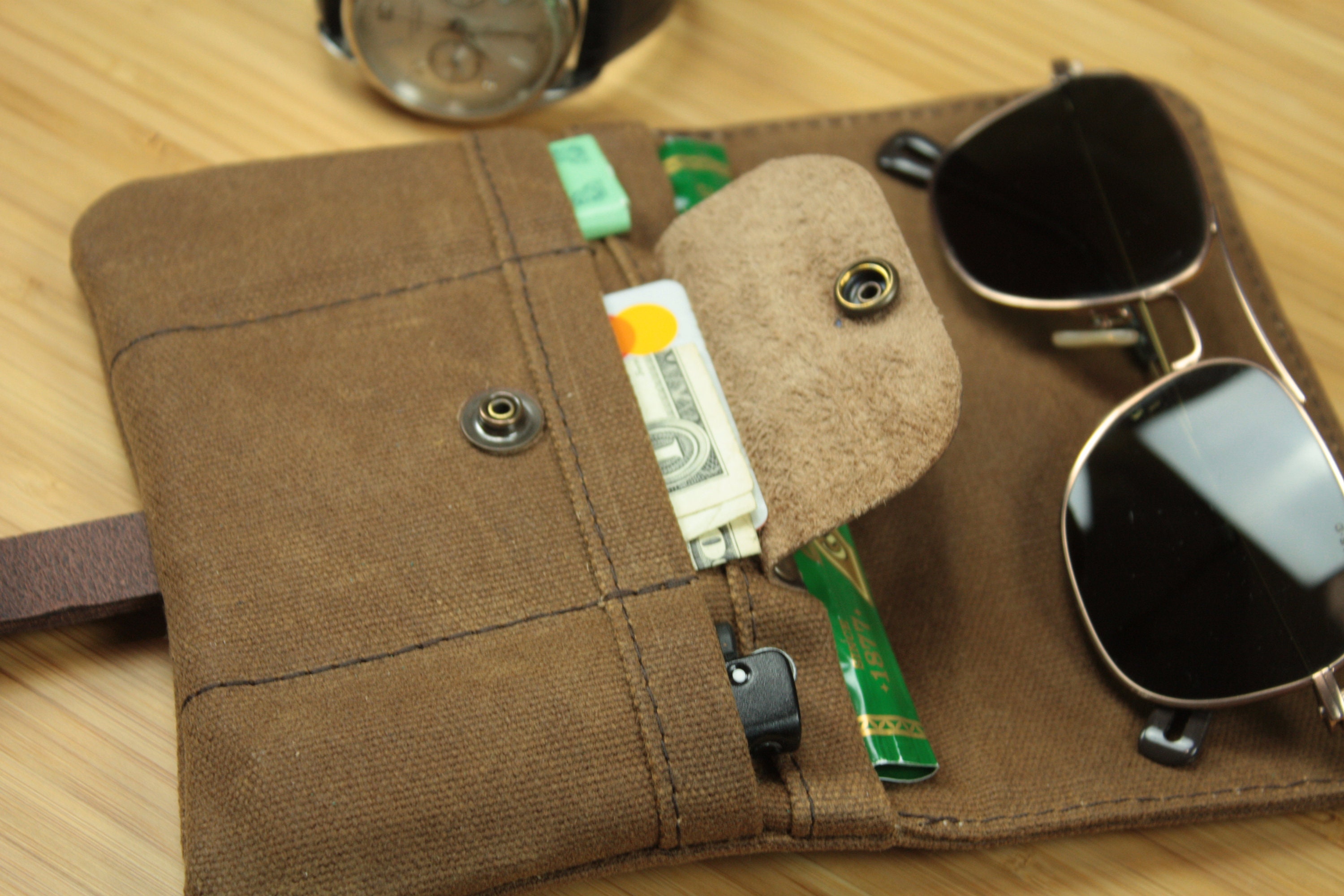 Waxed Canvas Tobacco Pouch Smoking Accessories Canvas Etsy