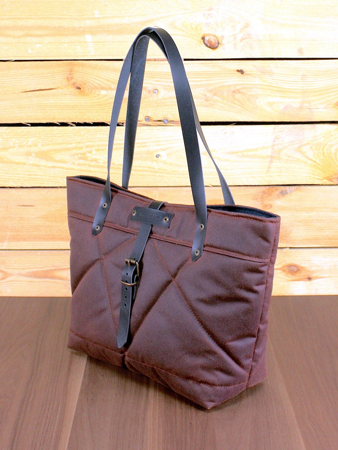 Waxed Canvas Small Bag, Handmade Waxed Canvas Tote, Every Day Bag, Wax ...