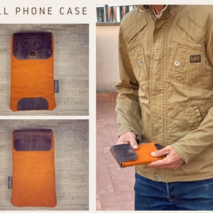 Waxed canvas cell phone case, waxed belt cell phone case, waxed hanging cell phone case image 7