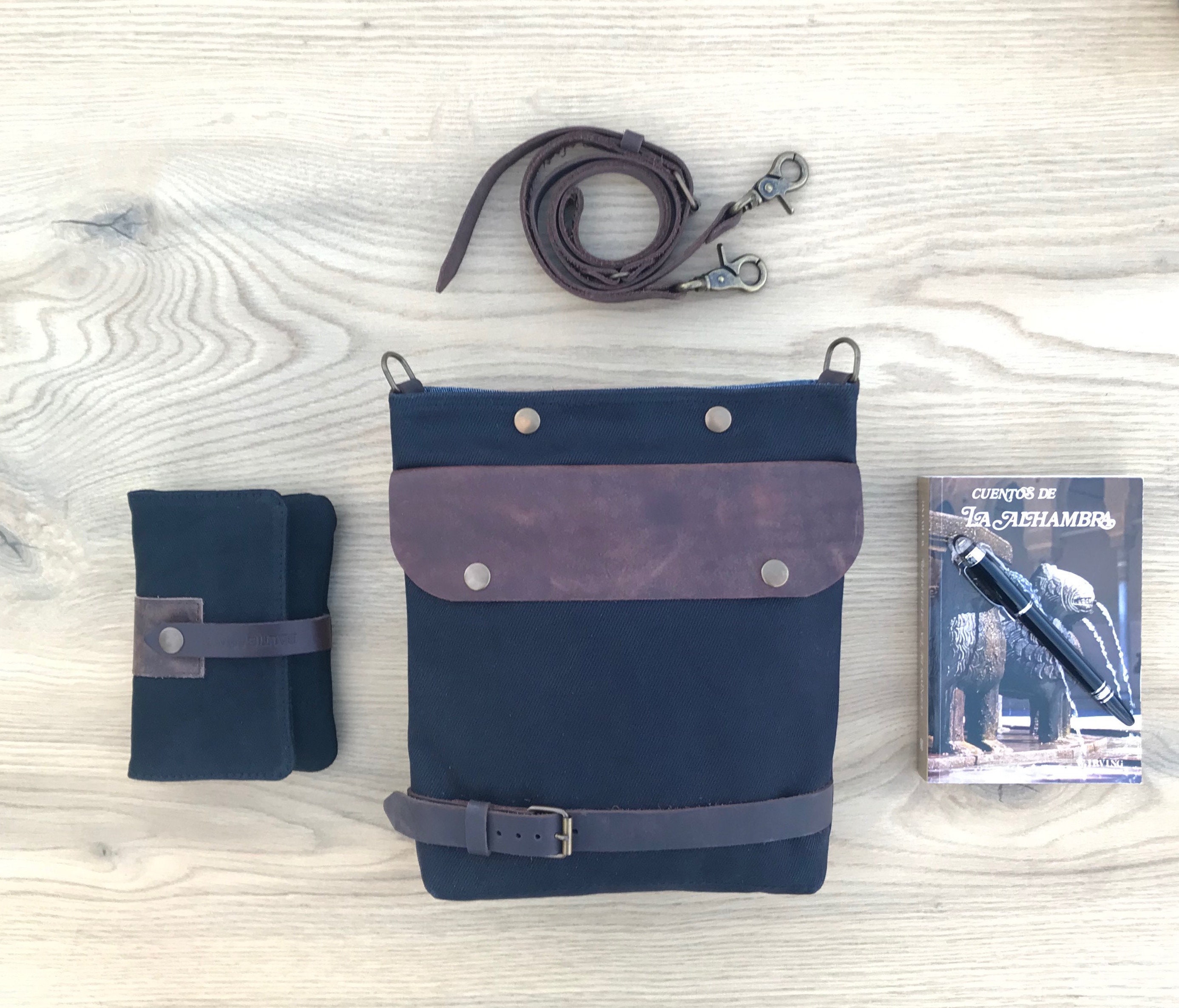 Waxed Messenger Bag Urban Design Canvas Shoulder Bag and Etsy UK