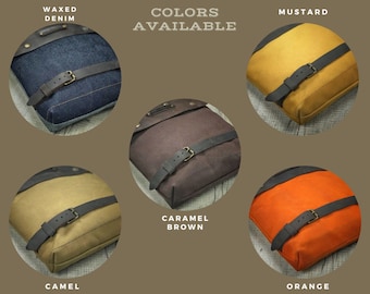 Slim style canvas messenger for every day, small unisex waxed canvas messenger