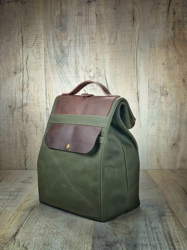 Lunch Bag With Back Pocket Large Work Bag for Men Etsy