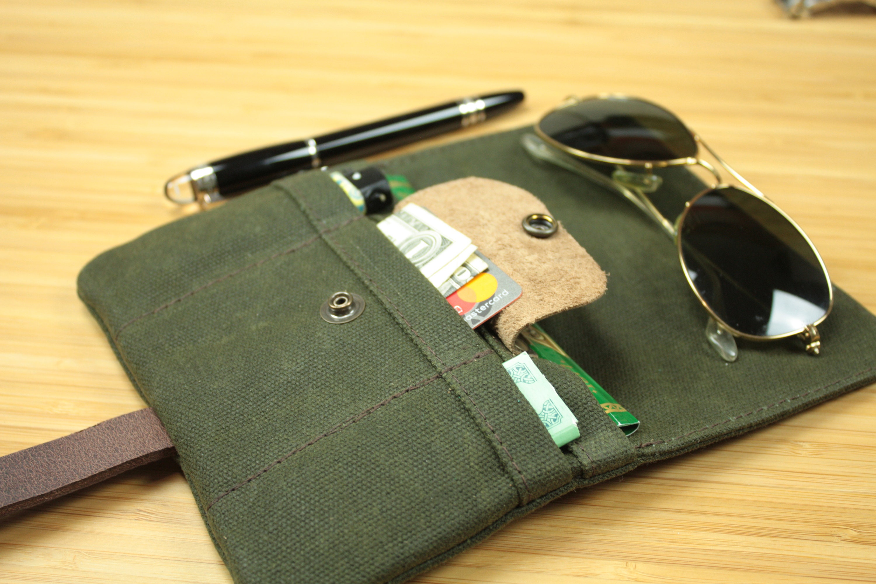 Waxed Canvas Tobacco Pouch Tobacco Pouch Smoking Etsy