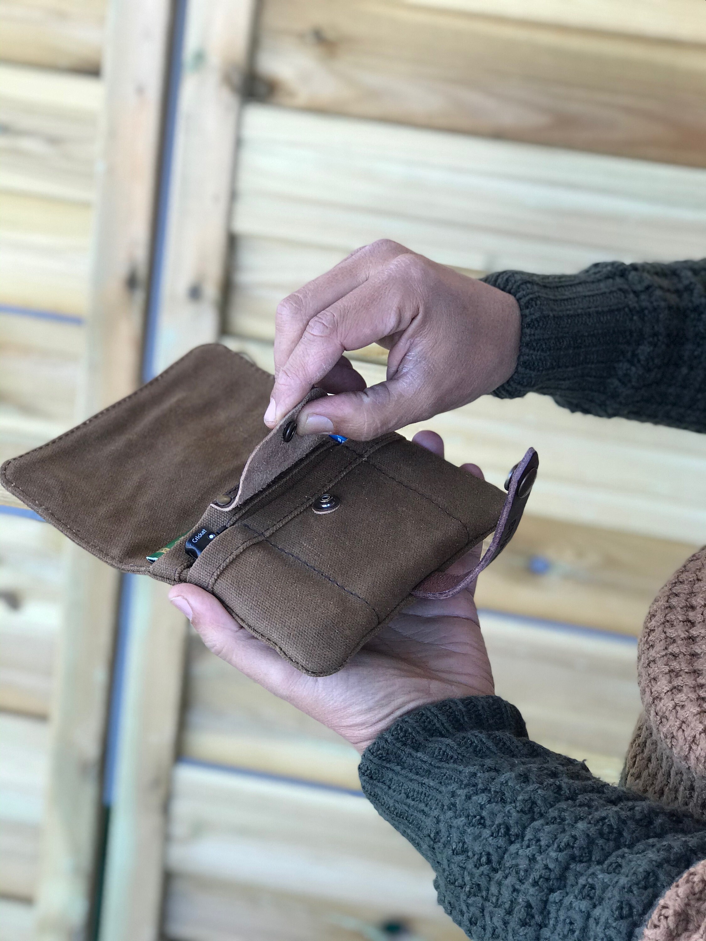 Waxed Canvas Tobacco Pouch Smoking Accessories Canvas Etsy