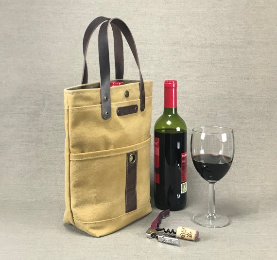 canvas wine bottle bags