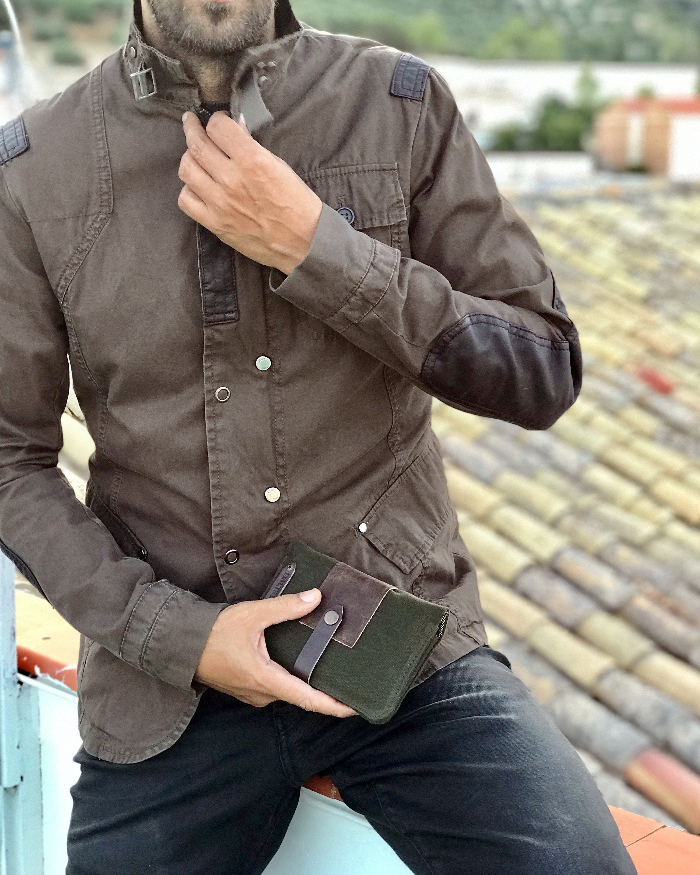 Waxed canvas Journal Cover for Moleskine y field notes travel Etsy