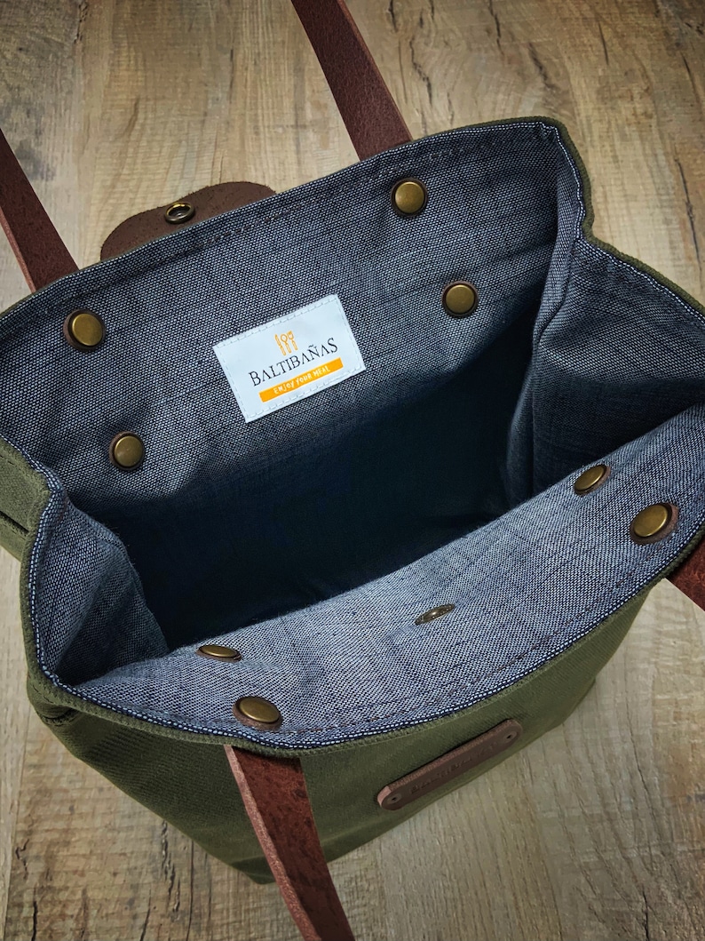 Black Waxed Canvas Lunch Bag Versatile Lunch Bag for Work Etsy