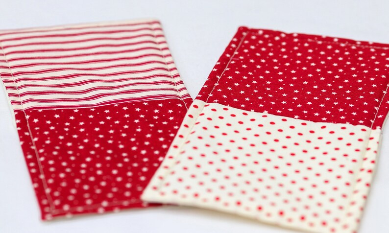 Handmade polka dot stars cotton coastersmug rugs