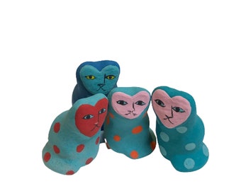 Mini Valentine Cats, set 5: Mini sculpture
