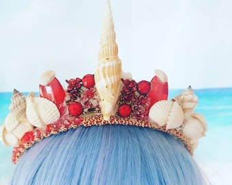 Shell Crown, Mermaid Crown, mermaid cosplay crown, beautiful crown, shell headband, seashell crown, shell hairpiece, seashell tiara