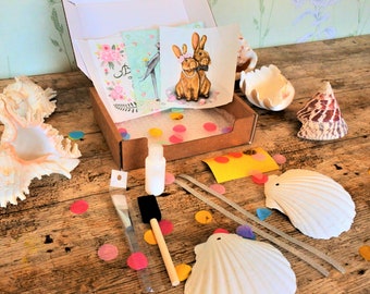 Scallop Shell Craft Box WEDDING, Make your Own Shell Crafts with Netties Shells