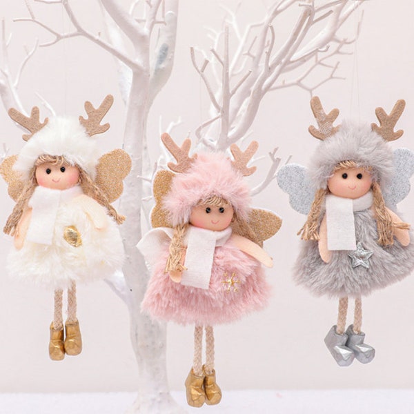 Entzückende Feen, kleine Weihnachtsfee, handgemachte Weihnachtsdekoration. Weihnachtsdeko, niedliches Geschenk, süße handgefertigte Feen