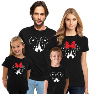 Disney Family Vacation Mickey Mouse Minnie Mouse Family Trip for Cotton Crew Neck TShirts for Family Mom Dad Kids Matching