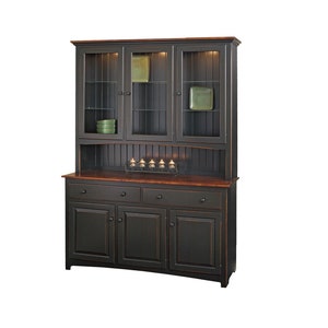 Lancaster - Amish Shaker China Hutch / Free Shipping & Delivery (Ships Out in 6-8 weeks)