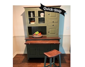 Quick-Ship / Lancaster - Amish Large Hoosier Cabinet - Free Shipping (Ships in 2-4 Weeks)