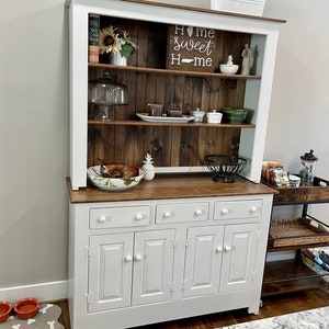 Amish Farmhouse Open Shelf Dining Hutch - Free Shipping & Delivery (Ships Out in 6-8 weeks)