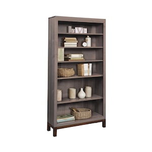 Vienna - Mid Century Modern Bookcase - 6ft / Solid Maple Wood / Amish Handcrafted / Free Shipping & Delivery within the USA