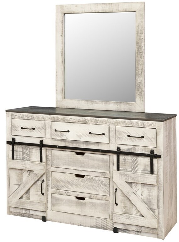Tahoe Amish Barn Door Dresser W Optional Mirror Handcrafted