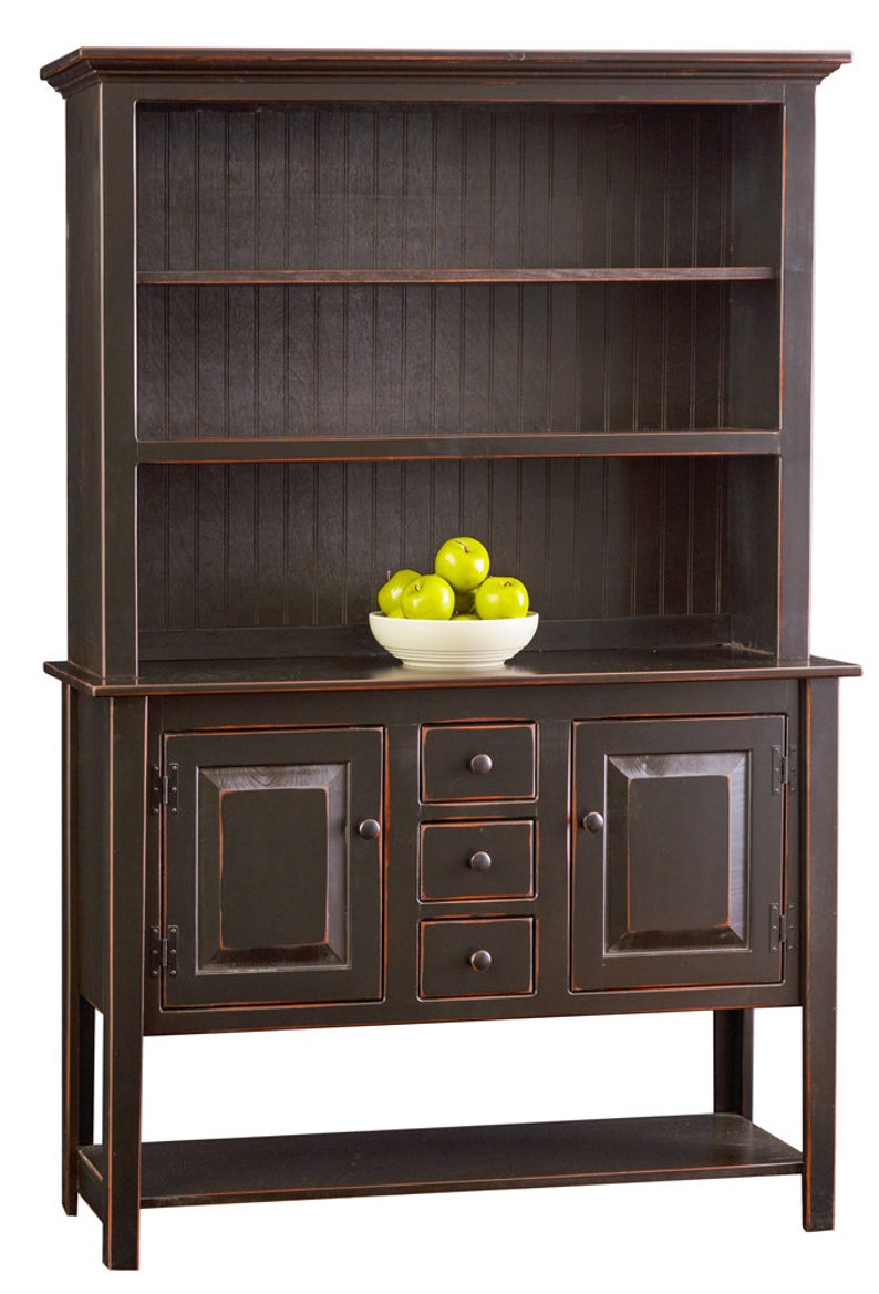 Kingston Amish Open Shelf Sideboard Hutch Free Delivery Etsy