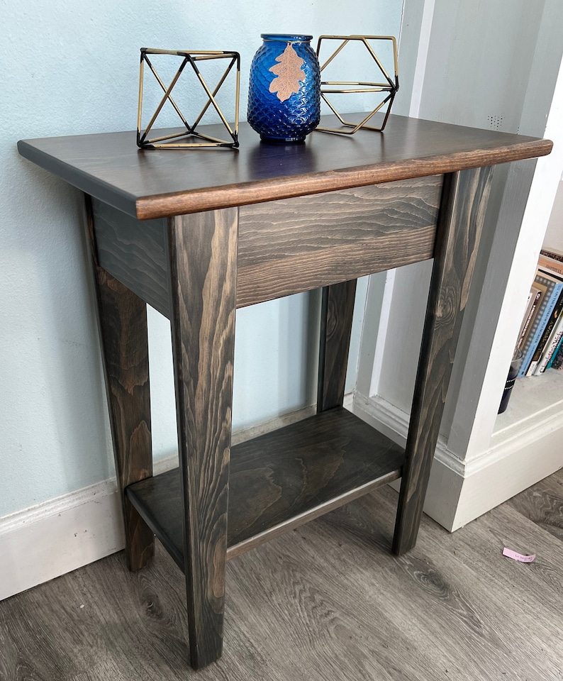 Amish Handcrafted Solid Wood Box Table - Free Shipping - Etsy